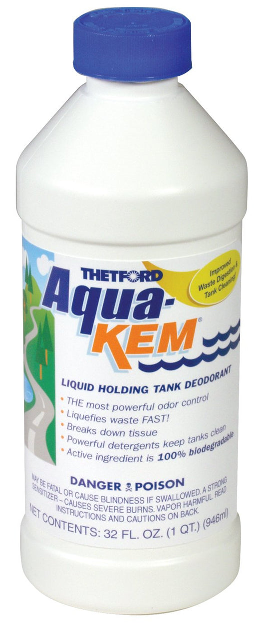 Thetford Aqua-KEM Original - RV Holding Tank Treatment - Deodorizer - Waste Digester - Cleaner - 32 oz 09852