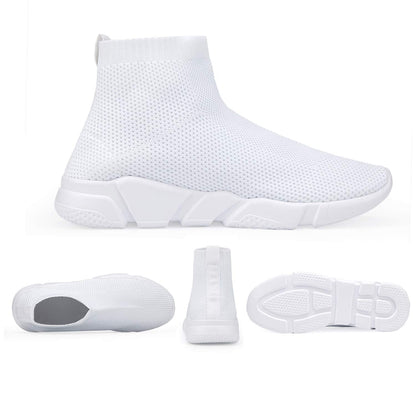 VAMJAM Men's Socks Sneakers Slip On Lightweight Breathable Comfortable Fashion Walking Shoes White Size 8