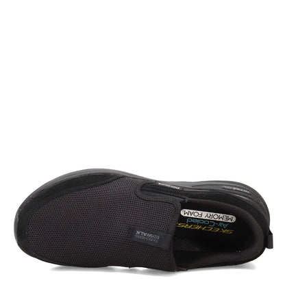 Skechers Men's Go Walk Outdoor-Athletic Slip-On Trail Hiking Shoes with Air Cooled Memory Foam, Black, 10