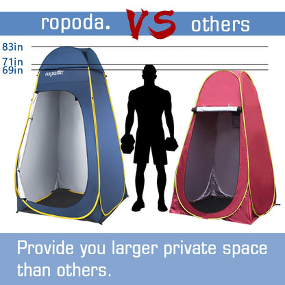 ropoda Pop Up Tent 83" x 48" x 48" Upgrade Privacy Tent, Porta-Potty Changing Portable Changing Room Includes 1 Removable Bottom,8 Stakes,1Removable Rain Cover,1 Carrying Bag