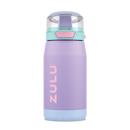 ZULU Kids Flex 12oz Stainless Steel Insulated Water Bottle, Toddler Cup with Silicone Spout, Leak-Proof Locking Flip Lid and Carry Loop for School Backpack, Lunchbox, and Outdoor Sports, Sugar Fairy