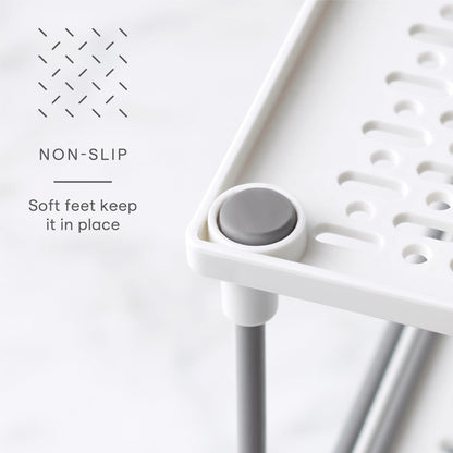 YouCopia UpSpace Adjustable Box Organizer for Foil Wrap and Kitchen Cabinet Storage, Original, White