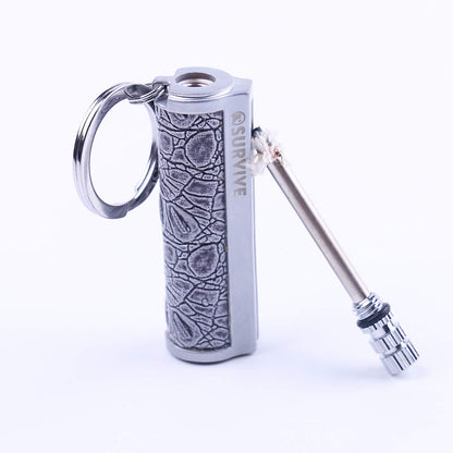SURVIVE Permanent Match Metal, 2 Pack, Reusable Survival Fire Starter Striker Lighter, Emergency Waterproof Keychain Strike Anywhere Stick Kit