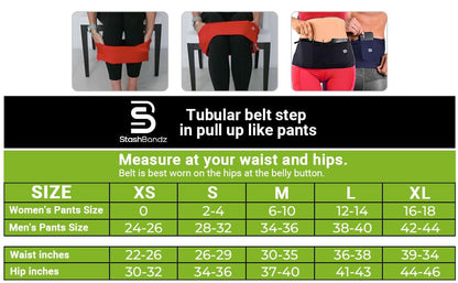 Unisex Travel Money Belt, Running Belt, Fanny and Waist Pack with Large Security Pockets and Zipper, Fits All Size Phones Passport and More