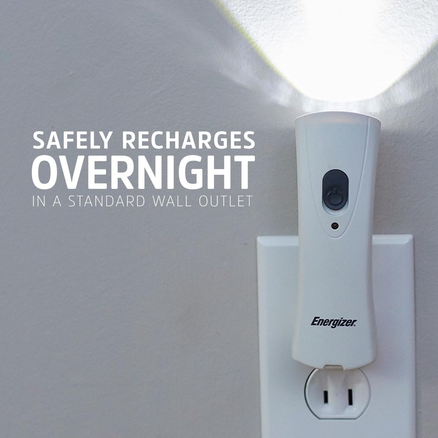 Energizer Weatheready Rechargeable Flashlights for Home, Pack of 3, Emergency Flashlight for Hurricane Supplies, Survival Kits, Power Outages, LED Flash Light with Convenient Plug-in Design