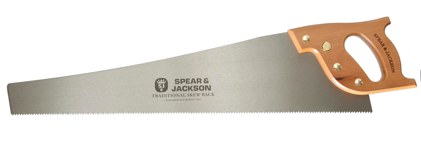 Spear & Jackson 9515K 24" x 7pts Traditional Skew Back Saw, Brown and Silver