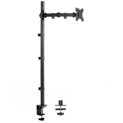 VIVO Extra Tall Single Monitor Desk Mount, 39 inch Pole VESA Stand for 13 to 32 inch Screens and up to 38 inch Ultrawides, Holds 22 lbs, Black, STAND-V011