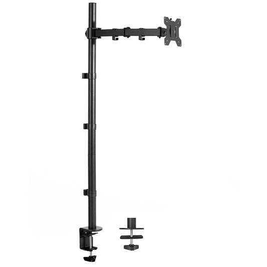 VIVO Extra Tall Single Monitor Desk Mount, 39 inch Pole VESA Stand for 13 to 32 inch Screens and up to 38 inch Ultrawides, Holds 22 lbs, Black, STAND-V011