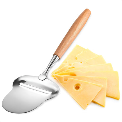 Stainless Steel Cheese Slicer Handheld - Flexible Blade Cheese Planer with Wooden Handle for Smooth, Precise Slicing —Durable, Easy-to-Clean Cutter for Block and Hard Dairy | Easy Slicing and Cutting