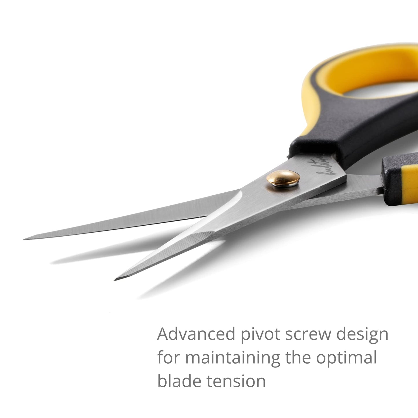 Beaditive Precision Craft Scissors - Stainless Steel Blades With Safety Cap - Ultra Sharp Tip & Non-Slip TPR Handles - For Adult & Kid Paper Crafting, Scrapbooking, Home, Office, and School Use