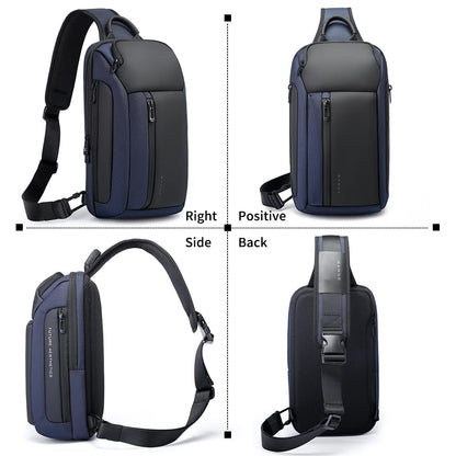 BANGE Shoulder Bag for Men, Waterproof Crossbody Sling Backpack for Men… (7566Blue)