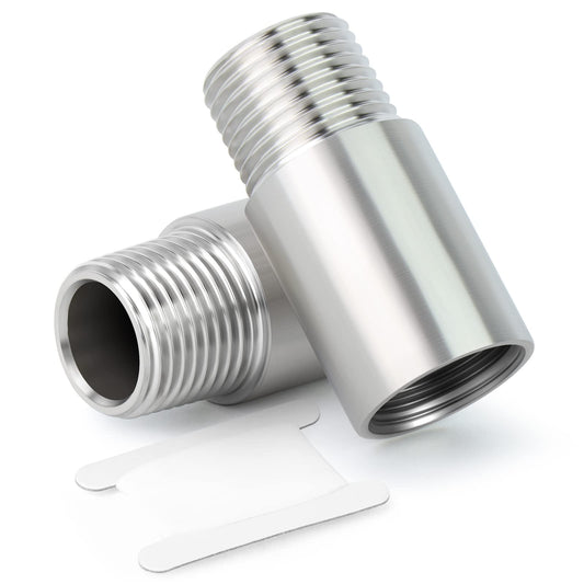 TAISHER 2PCS Stainless Steel Pipe Fittings, 1/2" NPT Male x 1/2" NPT Female Threaded, 2" Length Nipple Cast Pipe