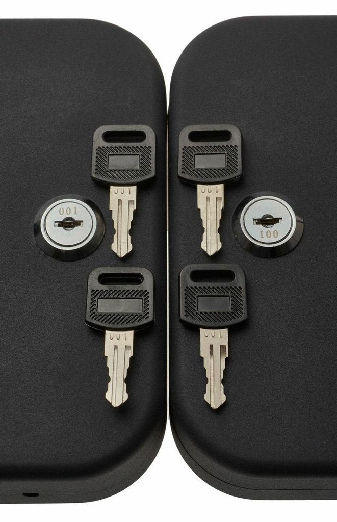 SnapSafe Portable Lock Box for Guns and Valuables, 2 Pack - Includes 2 Lock Boxes (Keyed Alike), 4 Keys, Patented Security Cable - An Ideal Car Gun Safe, TSA Gun Case - XL, Black, 10 x 7 x 2 Inches