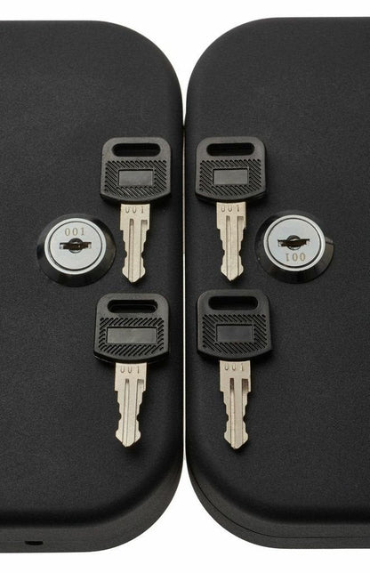 SnapSafe Portable Lock Box for Guns and Valuables, 2 Pack - Includes 2 Lock Boxes (Keyed Alike), 4 Keys, Patented Security Cable - An Ideal Car Gun Safe, TSA Gun Case - XL, Black, 10 x 7 x 2 Inches