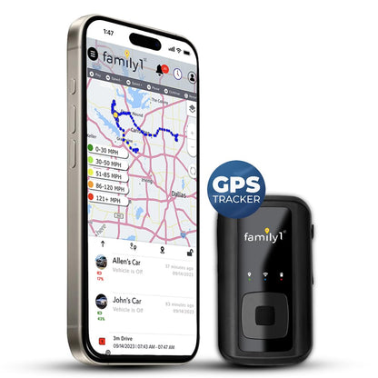 Family1st Portable Automobile GPS Trackers for Vehicles, Cars, Loved Ones, Real Time Tracking App, Up to 30 Days Battery Life, Hidden Tracking for Theft Protection & Subscription Needed.
