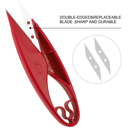 Sewing Seam Ripper Tool,Stitch Remover and Thread Cutter with 2Big+2Small Seam Rippers,1 Pack Thread Snips,1Pack 5”Scissor