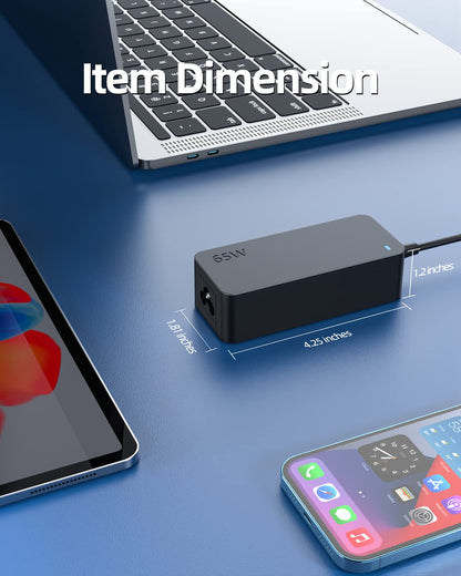 USB C Fast Charger Fit for Lenovo Laptop, Thinkpad, Yoga, Chromebook, Universal AC Adapter, 65W 45W (UL Safety Certified)