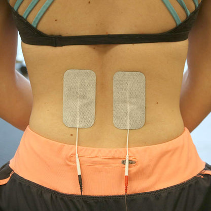 reserv 2" x 4" Rectangle Premium Re-Usable Self Adhesive Electrode Pads for TENS/EMS Unit, Fabric Backed Pads with Premium Gel (Latex Free)(4 Electrodes)