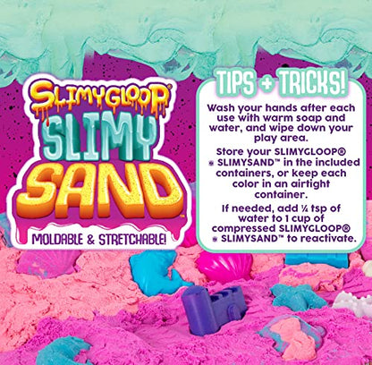 SLIMYSAND by Horizon Group USA, 1.5 lbs of Berry Scented Moldable, Stretchable, Expandable Cloud Slime, Blue & Purple Marbled, Slimy Play Sand in Reusable Bucket, Non Stick, Sensory Activity