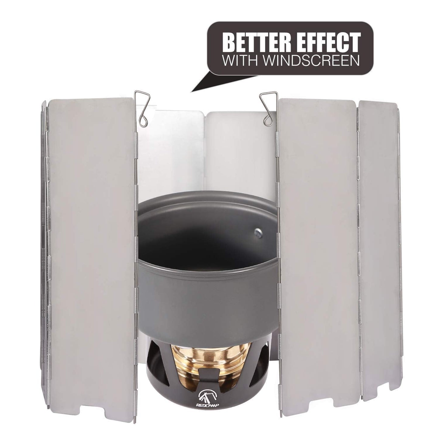 REDCAMP Mini Alcohol Stove for Backpacking, Lightweight Brass Spirit Burner with Aluminium Stand for Camping Hiking, Black