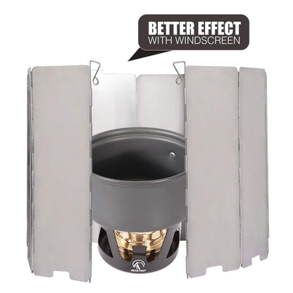 REDCAMP Mini Alcohol Stove for Backpacking, Lightweight Brass Spirit Burner with Aluminium Stand for Camping Hiking, Black