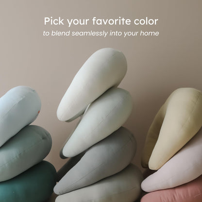 snuggle me Organic Nursing Pillow (New 2025 Design) | Bottle & Breastfeeding Pillow with Organic Cotton Cover & Fiberfill, Machine Washable Feeding Pillow, Newborn Essentials Must Haves (Natural) - v2