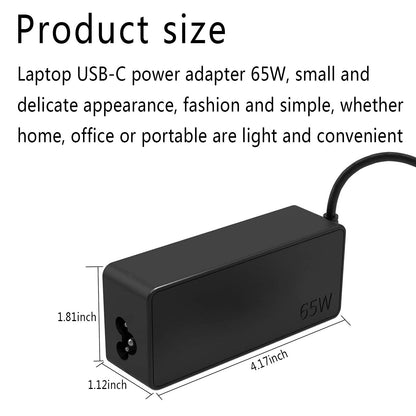 Dzytnsy USB-C 65W 45W AC Replacement Charger Compatible with Lenovo ThinkPad T480 T490 T580 ADLX65YDC2A ADLX65YLC2D ADLX65YDC3A ADLX65YDC2D chromebook 2nd Gen S330 65W Laptop Power Supply Adapter Cord