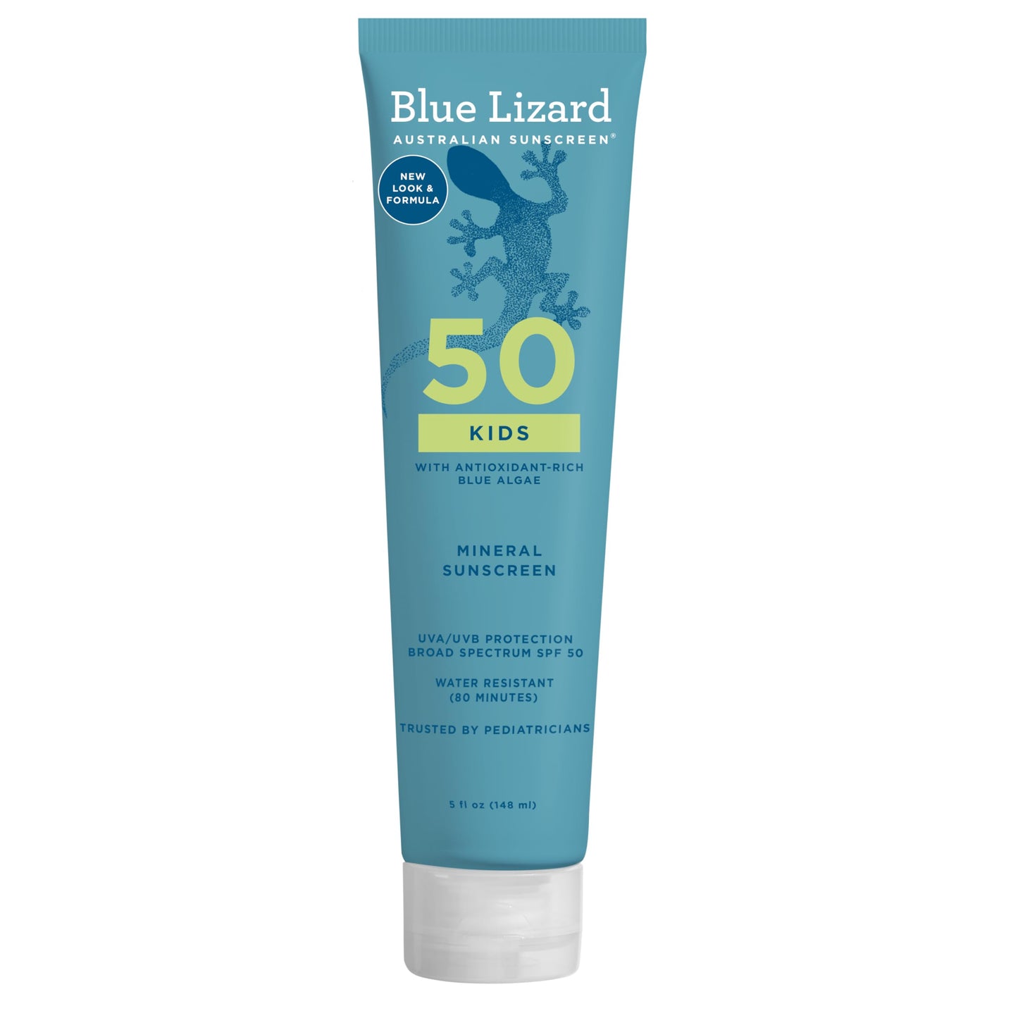 Blue Lizard Kids Mineral SPF 50 Sunscreen Lotion, 100% Mineral, Children’s Sunscreen, Water-Resistant Formula, Paraben-Free, Fragrance-Free, 5 fl oz