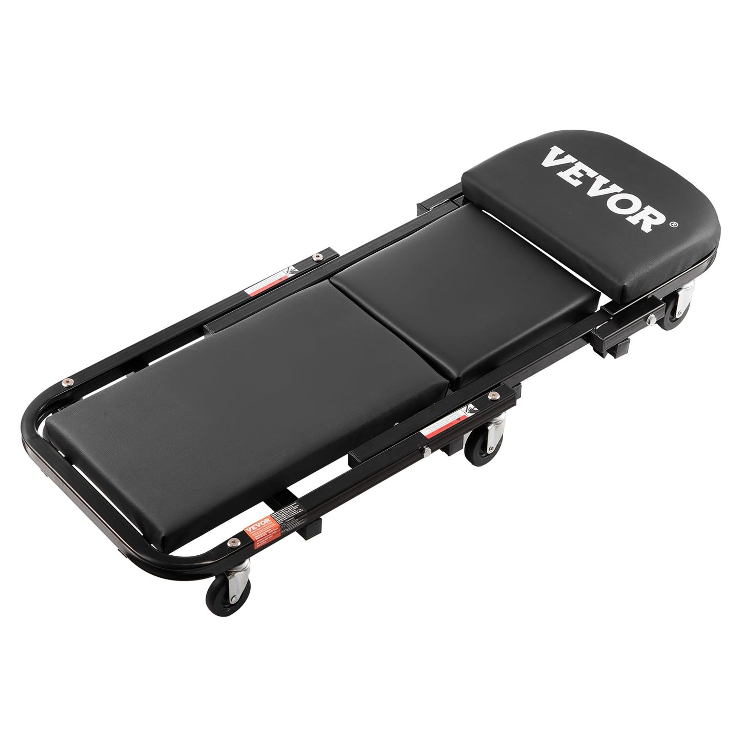 VEVOR Foldable Z Garage Creeper, 40 in, 450 lbs Load Capacity Rolling Folding Mechanic Creeper Stool, with 6 Universal Wheels Padded Seat Steel Frame, Lay Down or Sit Chair for Garage Shop or Home
