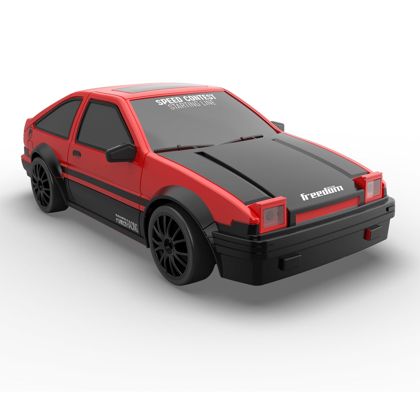 Remote Control Car RC Drift 2.4GHz 1:24 Scale 4WD 15KM/H High Speed Model Vehicle with LED Lights Drifting Tire Racing Sport Toy for Adults Boys Girls Kids Gift 2Pcs Rechargeable Batteries