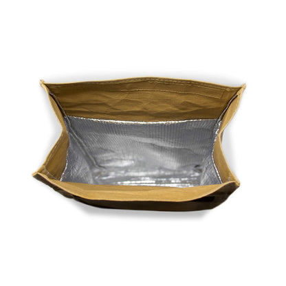 ZENPAC Small Brown Lunch Bag, Reusable & Washable Kraft, Leakproof Sack for Work, School, Picnic, Food, Beverages, Snacks, Travel, 8.5x4.5x12 Inches