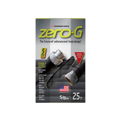 zero-G 4001-25 8 Inch by 25 Feet Lightweight, Ultra Flexible, Durable, Kink-Free Garden Hose, 5, 5/8" x 25', Gray