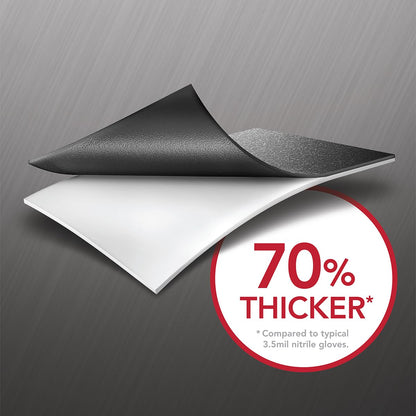 Venom Steel Industrial Nitrile Gloves, Chemical Resistant Disposable Black Gloves, Latex-Free, Powder-Free, Textured Grip, Heavy Duty Two-Layer Protection, 6 mil, Large, 100 Count