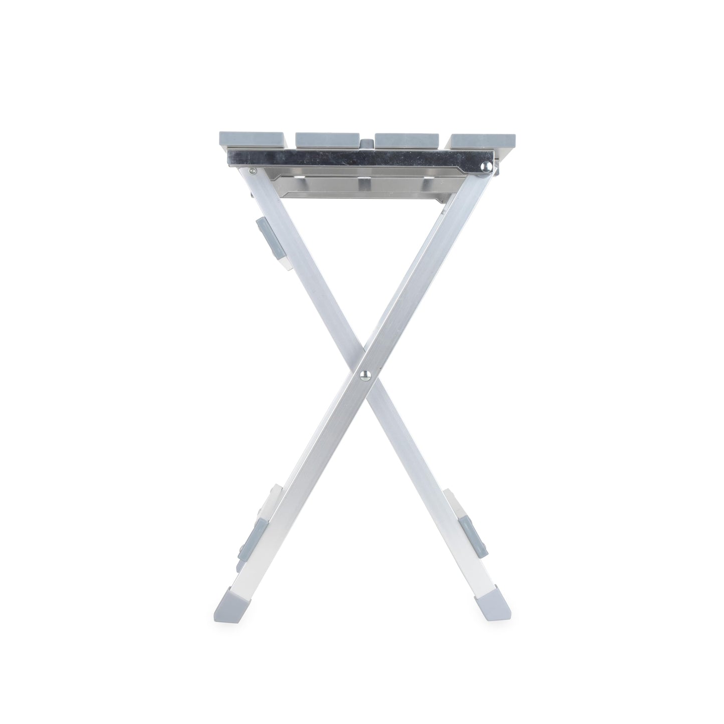 Camco Aluminum Small Outdoor Side Table - Folding Camping Table Supports Up to 130lb - Features Durable Aluminum Construction - Collapses for Easy RV Storage - (51890)