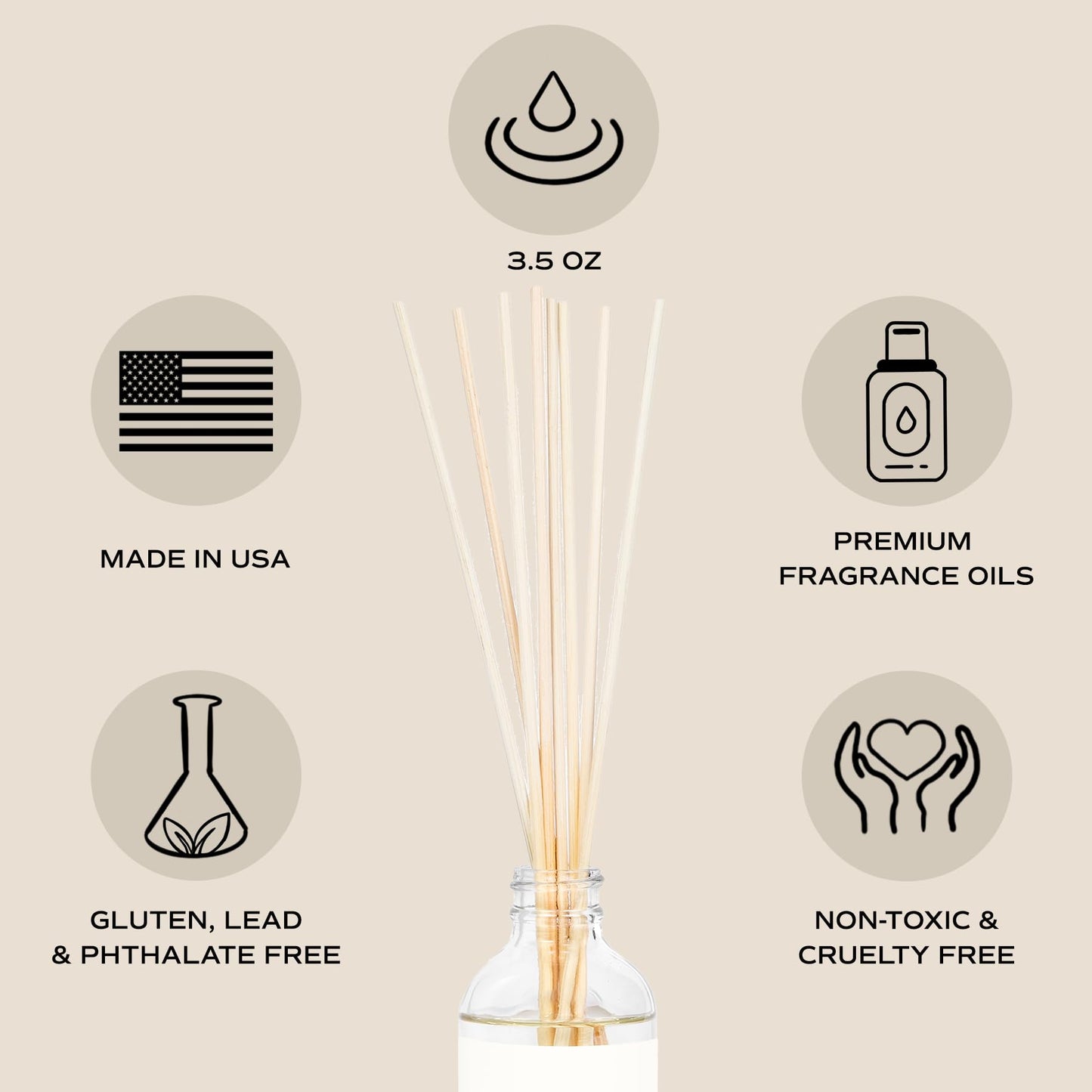 Sweet Water Decor Hello Fall Reed Diffuser Set - Hot Cider, Cinnamon, Cloves, Apple, and Nutmeg Scented Diffuser - Scent Diffusers for Home, Long Lasting Fragrance, Made in The USA