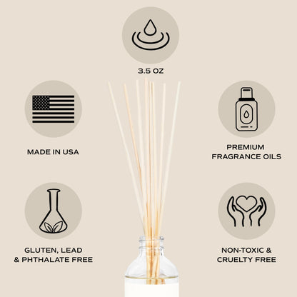Sweet Water Decor Hello Fall Reed Diffuser Set - Hot Cider, Cinnamon, Cloves, Apple, and Nutmeg Scented Diffuser - Scent Diffusers for Home, Long Lasting Fragrance, Made in The USA
