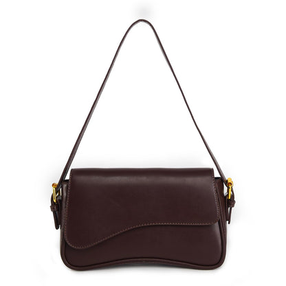 Shoulder Bag for women Clutch Purse Handbag PU Leather Tote Bag with 2 Removable Straps and Zipper Closure Crossbody Bags (A-Coffee Color)