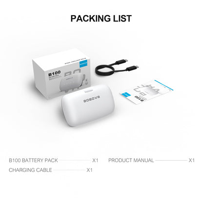 BOBOVR B100 Battery Pack for S3 Pro Replacement 10000mAh Hot-Swap Battery Accessories, Magnetic Connectors