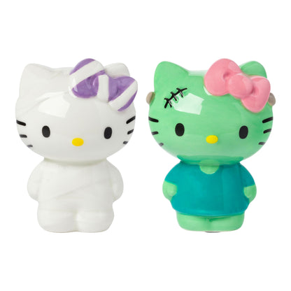 Silver Buffalo Sanrio Hello Kitty Halloween Ceramic Salt and Pepper Shaker Set, 5” L x 2” W x 3.5” H