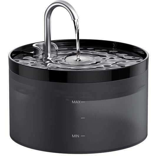 Cat Water Fountain: Dog Bowl Fountains - Automatic Pet Dispenser - Dogs Drinking Waterer Bowls Indoor - Auto Watering Dish Supplies - Easy Cleaning Animal Machine - Quiet 67oz/2L Kitty Drink Fountain