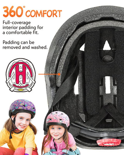 Toddler Bike Helmet for Boys and Girls, Adjustable Kids Helmets from Infant/Baby to Children, 1/2/3/4/5/6/7/8 Years Old (Unicorn,XS)