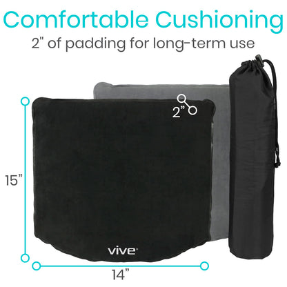 Vive Self Inflatable Seat Cushion - Portable Pad for Stadiums, Bleachers, Airplanes, Travel, Hiking, Camping, Backpacking, Sporting Events, Picnics - Lightweight Padded Seat Resistant to Tears & Snags