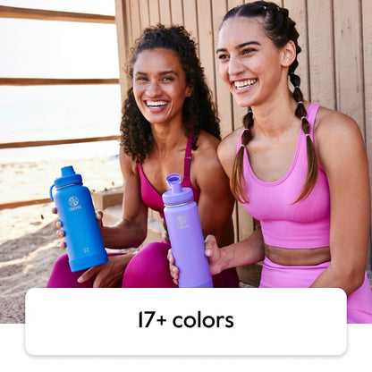 Takeya Actives Insulated Stainless Steel Water Bottle with Spout Lid, 32 Ounce, Midnight