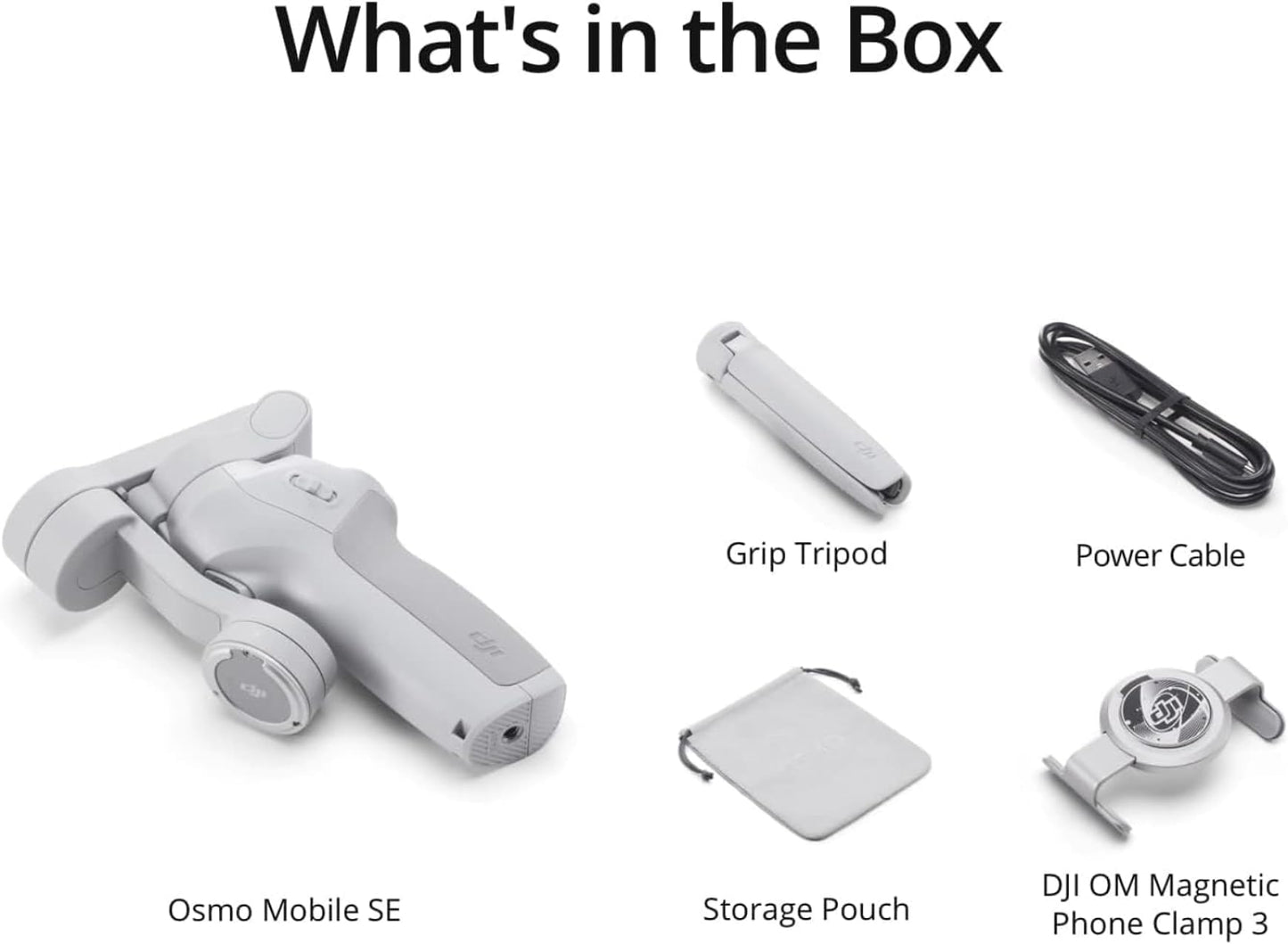 DJI Osmo Mobile SE, 3-Axis Phone Gimbal for iPhone, Android, Built-in Tripod, Selfie Stick, Gimbal Stabilizer for iphone, Andriod, ActiveTrack 6.0, Vlogging Stabilizer for Youtube, TikTok, Travel