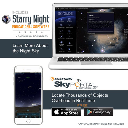 Celestron Travel Scope 80 Portable Refractor Telescope – 80mm Aperture, Fully-Coated Glass Optics – Includes Tripod, Smartphone Adapter, Backpack & Software – Ideal for Beginners & Travel