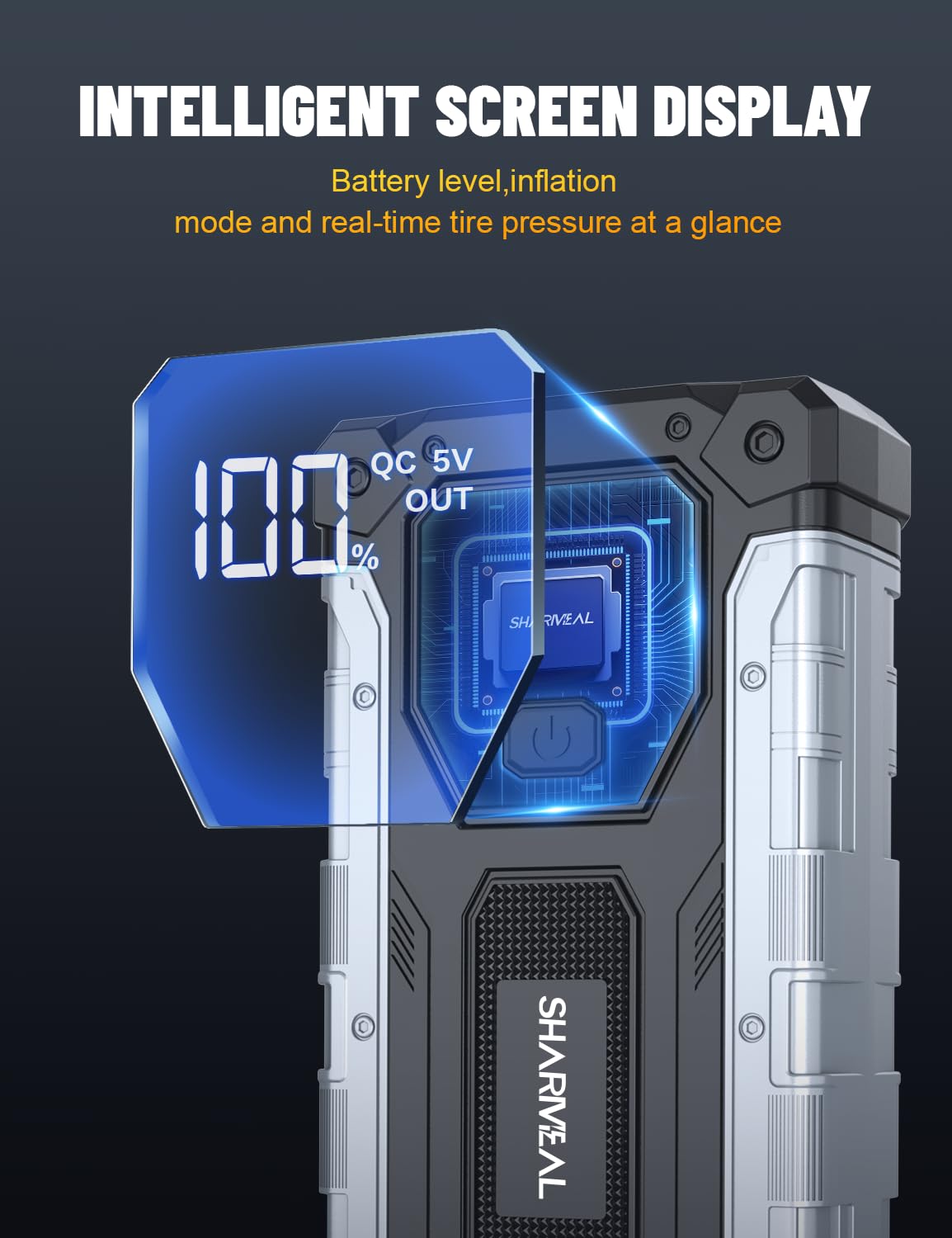 Sharmeal Car Jump Starter 4000A, Jump Starter Battery Pack for Up to 10.0L Gas and 8.0L Diesel Engines, 12V Portable Jump Box with LED Light