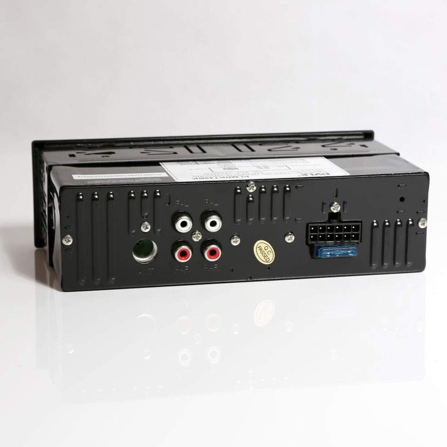 Pyle Bluetooth Marine Stereo Receiver - 12V Single DIN Boat In-Dash Radio with Digital LCD - RCA - MP3 - USB/SD - AM/FM Radio - Remote Control - Wiring Harness - PLRMR23BTW