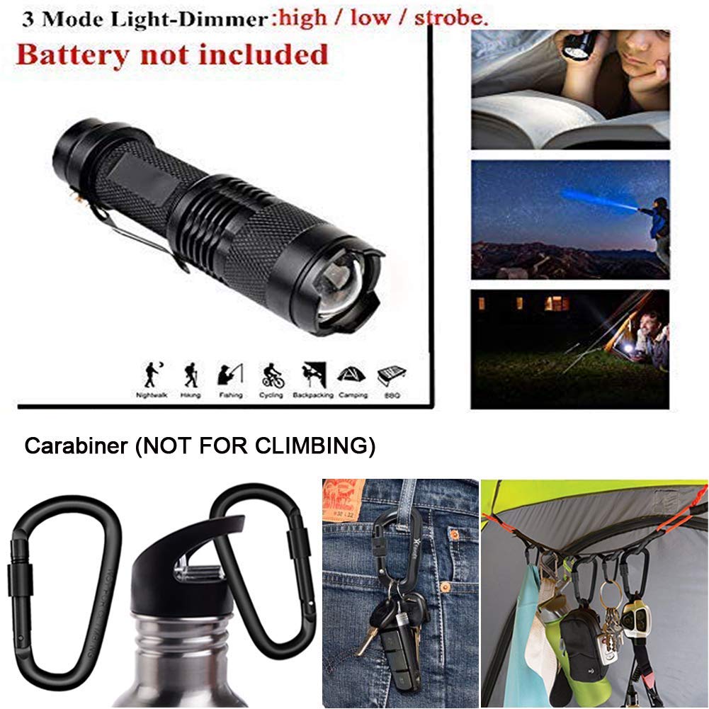 XUANLAN Emergency Survival Kit 13 in 1, Outdoor Survival Gear Tool with Survival Bracelet, Fire Starter, Whistle, Wood Cutter, Water Bottle Clip, Pen (Survival Kit 1)