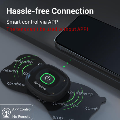 Comfytemp Wireless TENS Unit Muscle Stimulator with APP, FSA HSA Eligible Smart Dual Host TENS Machine for Pain Relief, EMS Device with 32 Modes, Pulse Muscle Massager for Back Shoulder Sciatica K6108