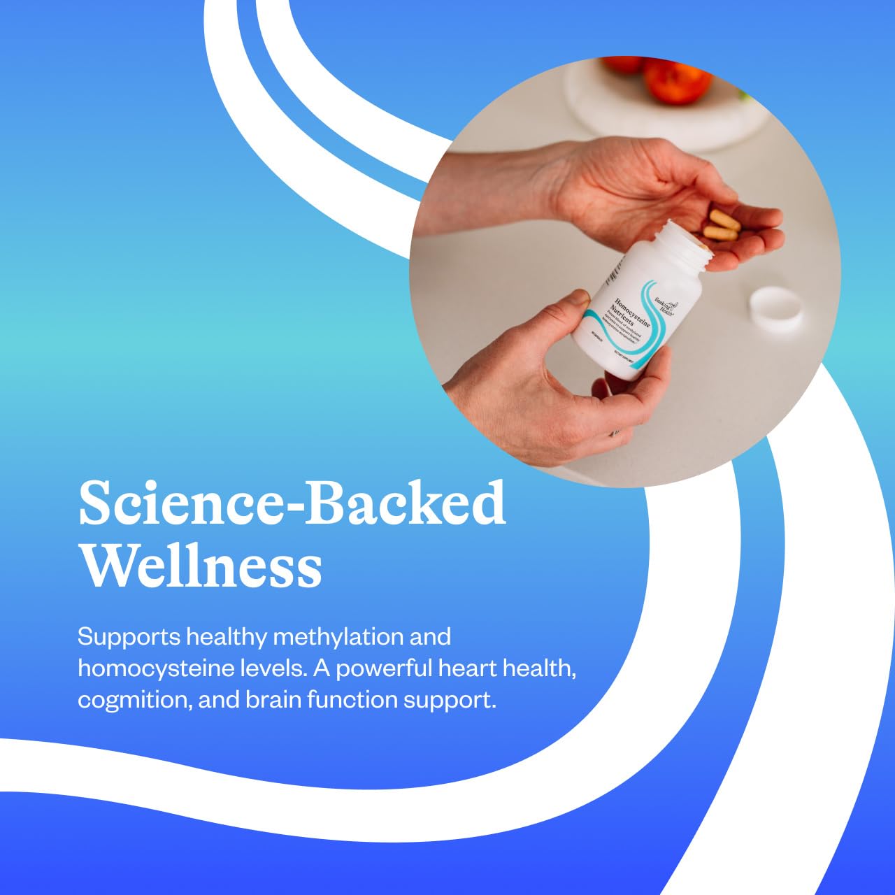 Seeking Health Homocysteine Nutrients, Formerly HomocysteX Plus, Support Homocysteine Level and Methylation, Vitamin B12, Folate (as L-methylfolate), MTHFR Gene Support (60 Capsules)